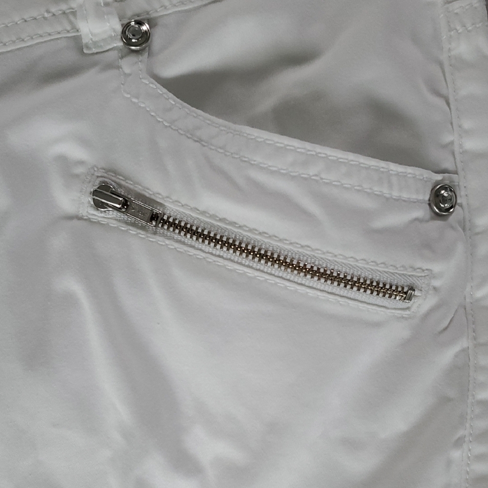 Cache White Pants With Silver Button - image 3